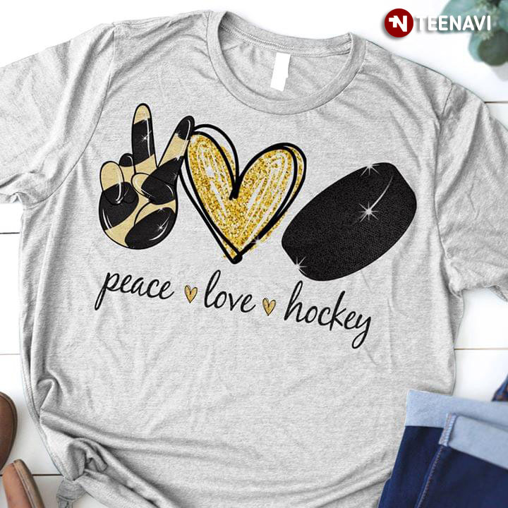 Peace Love Hockey Grey Version