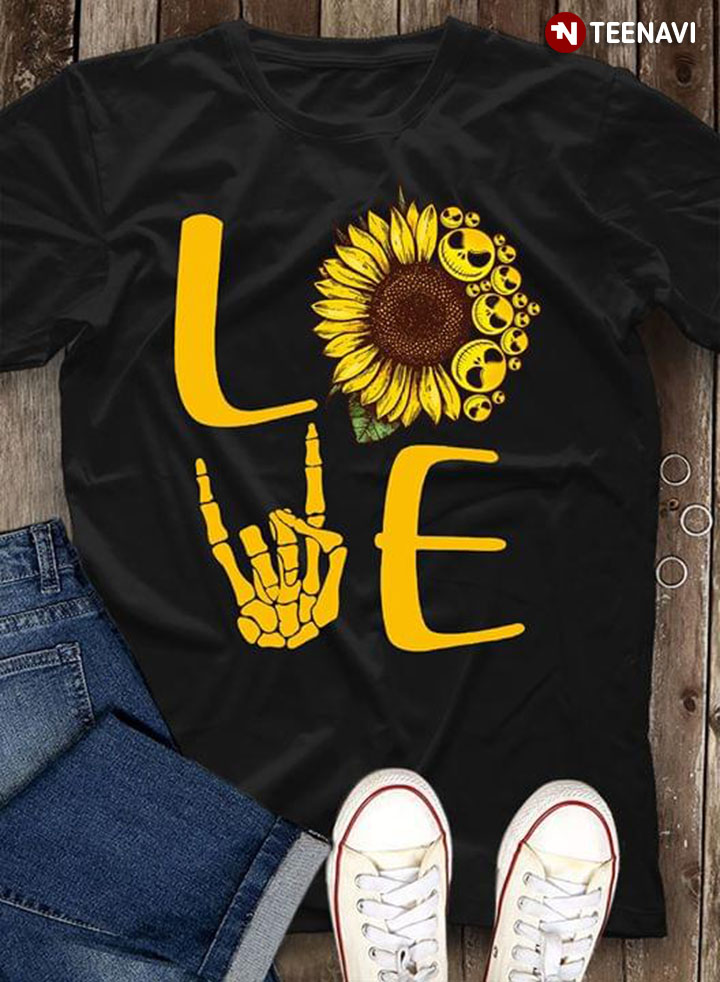 Love Sunflower Jack Skellington T-Shirt