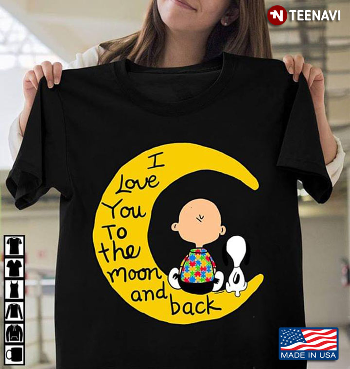 Charlie And Brown I Love You To The Moon And Back Autism Awareness