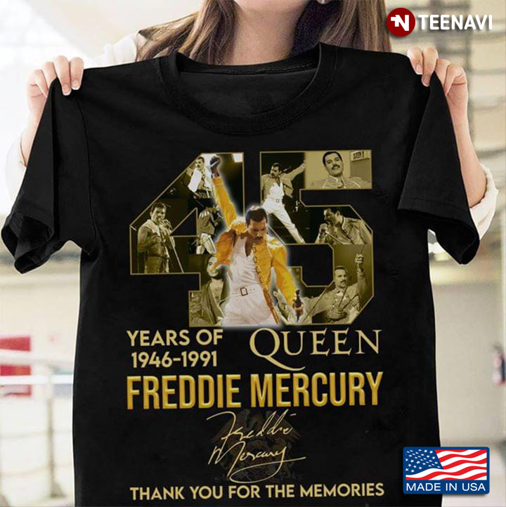 45 Years Of Queen Freddie Mercury Thank You For The Memories Signature
