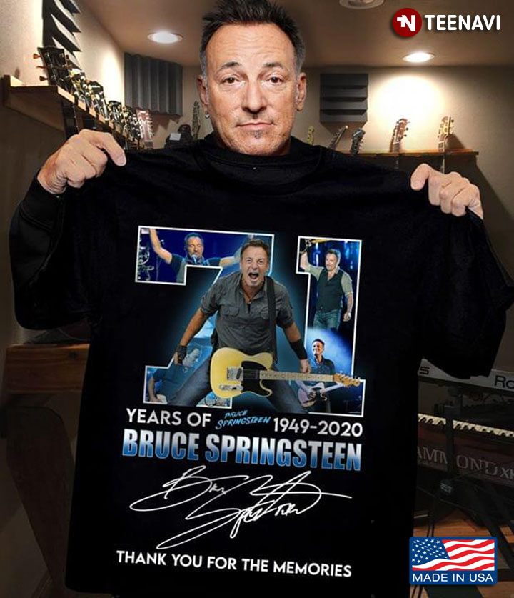 71 Years Of Bruce Springsteen 1949-2020 Thank You For The Memories Signature