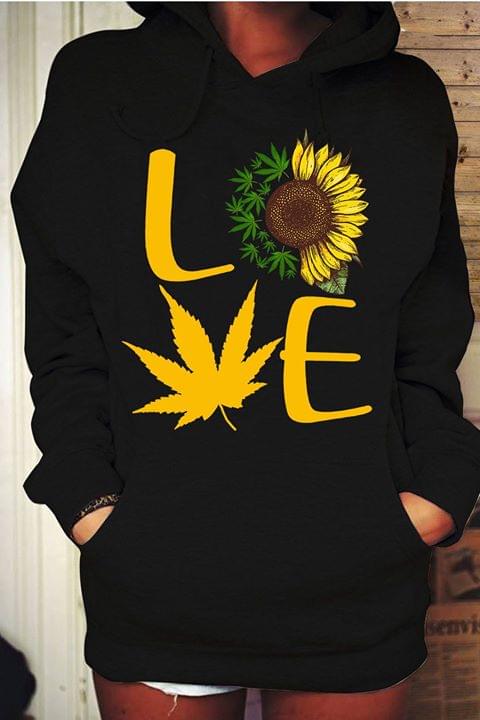 Love Weed Sunflower For Cannabis Lover