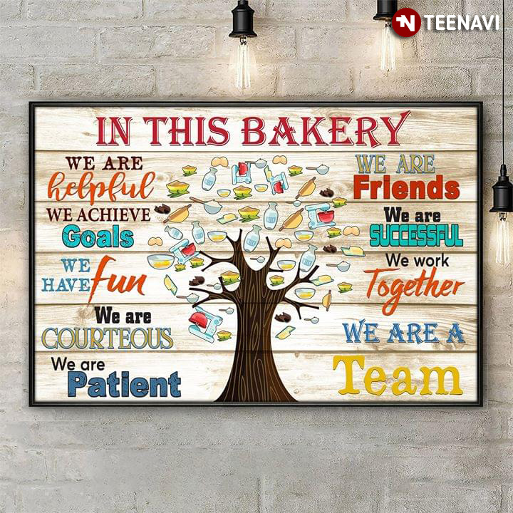 Awesome Tree With Baking Essentials In This Bakery We Are A Team