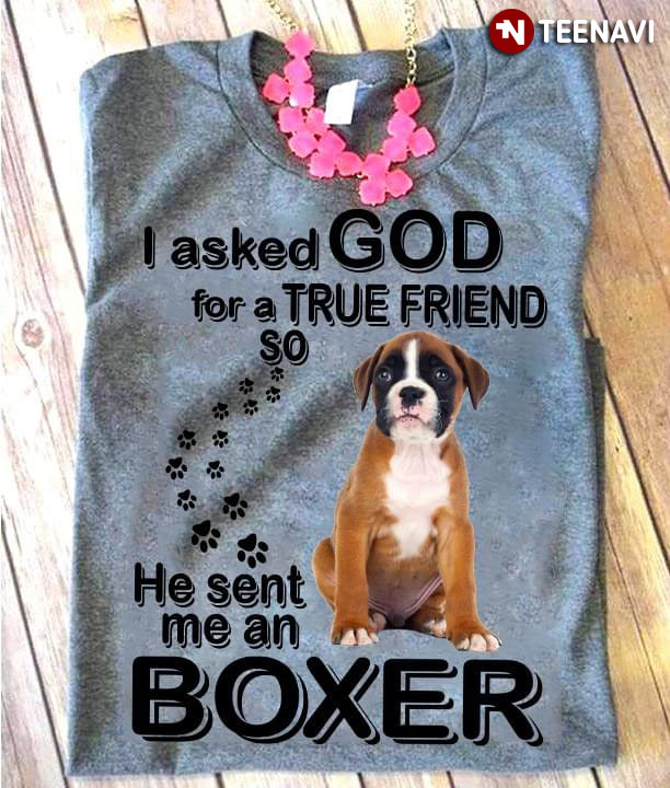 Dog I Asked God For A True Friend So He Sent Me An Boxer