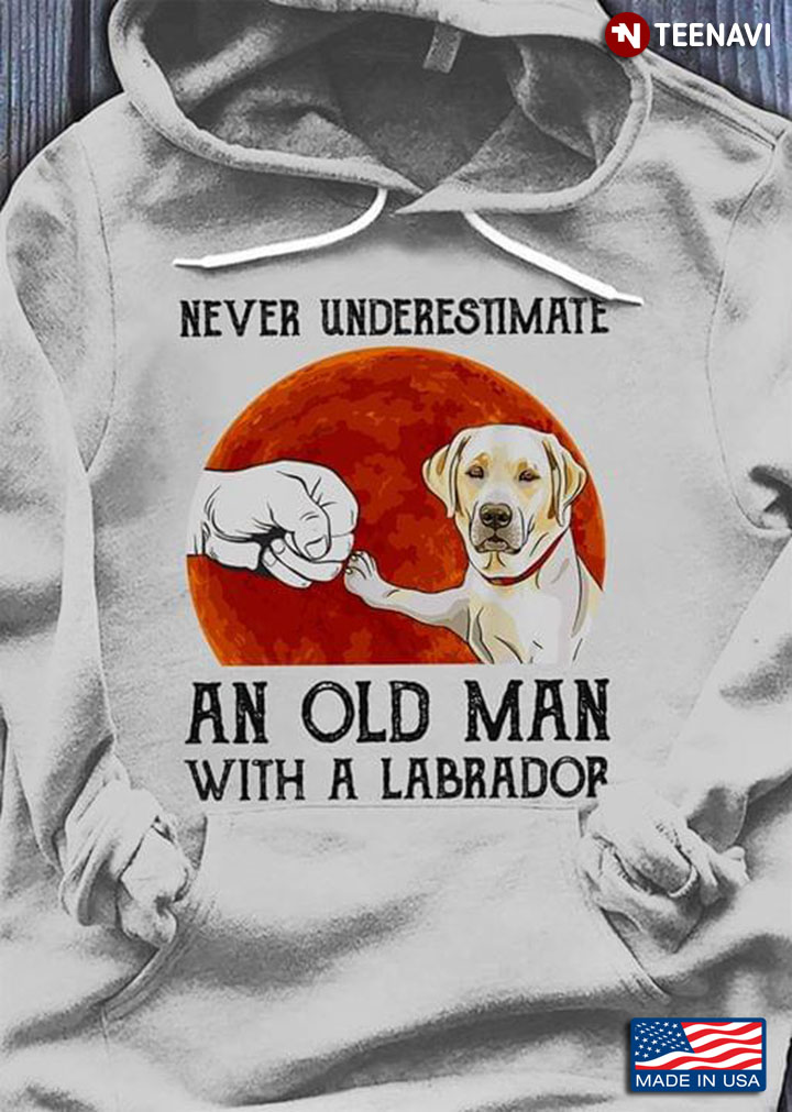 Hand And Labrador Never Underestimate An Old Man With A Labrador