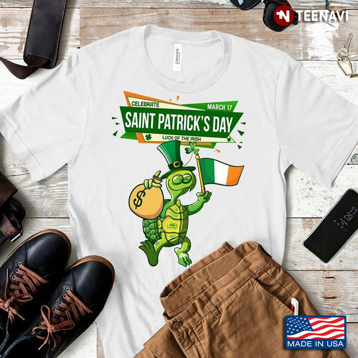 March 17 Celebrate Saint Patrick's Day Luck Of The Irish Turtle Flag