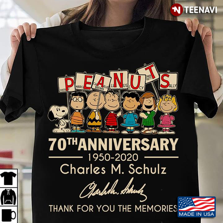 Peanuts 70th Anniversary 1950-2020 Charles M.Schulz Thank You For The Memories