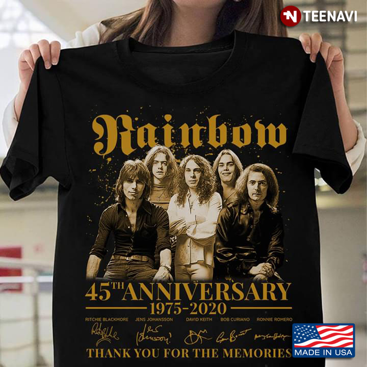 Rainbow 45th Anniversary 1975-2020 Thank You For The Memories Signatures