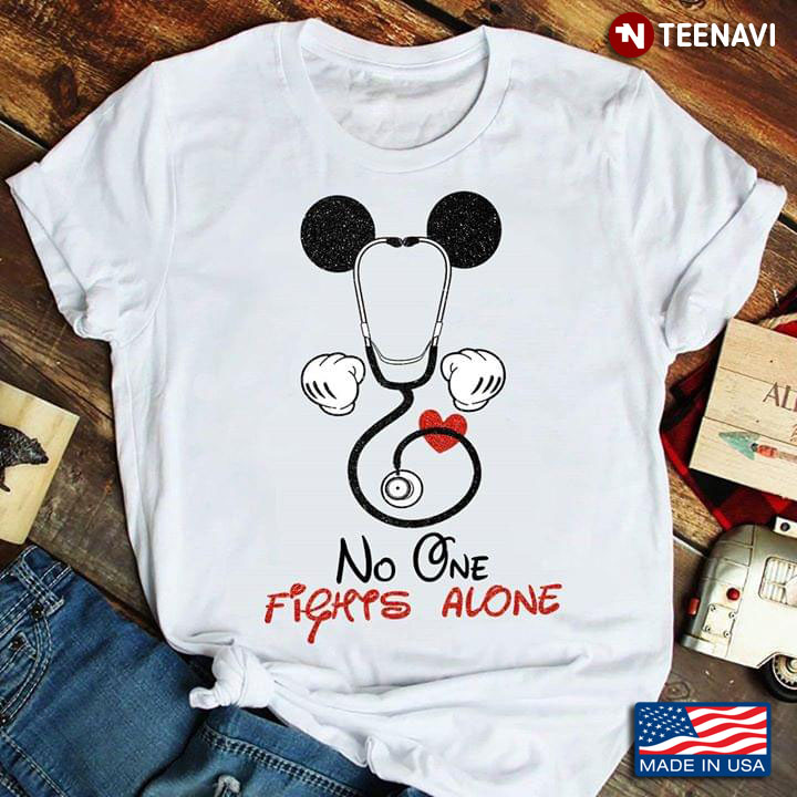 Mickey Mouse Stethoscope No One Fights Alone COVID-19