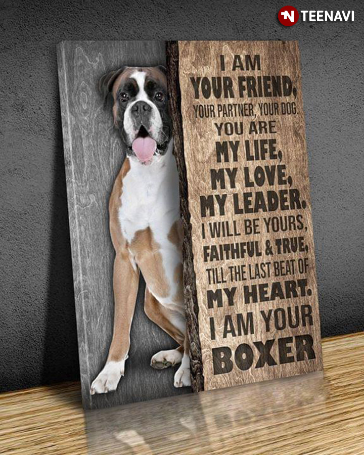 Boxer I Am Your Friend Your Partner Your Dog You Are My Life My Love My Leader