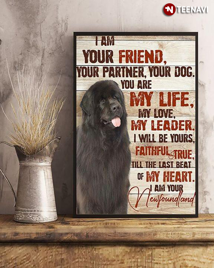 Newfoundland I Am Your Friend, Your Partner, Your Dog. You Are My Life, My Love, My Leader