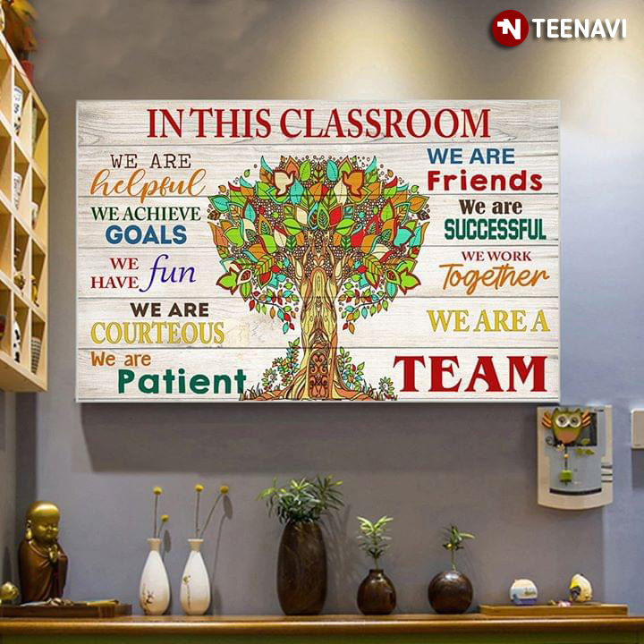 Tree With DifferentTypes Of Leaves In This Classroom We Are A Team We Are Helpful We Are Friends