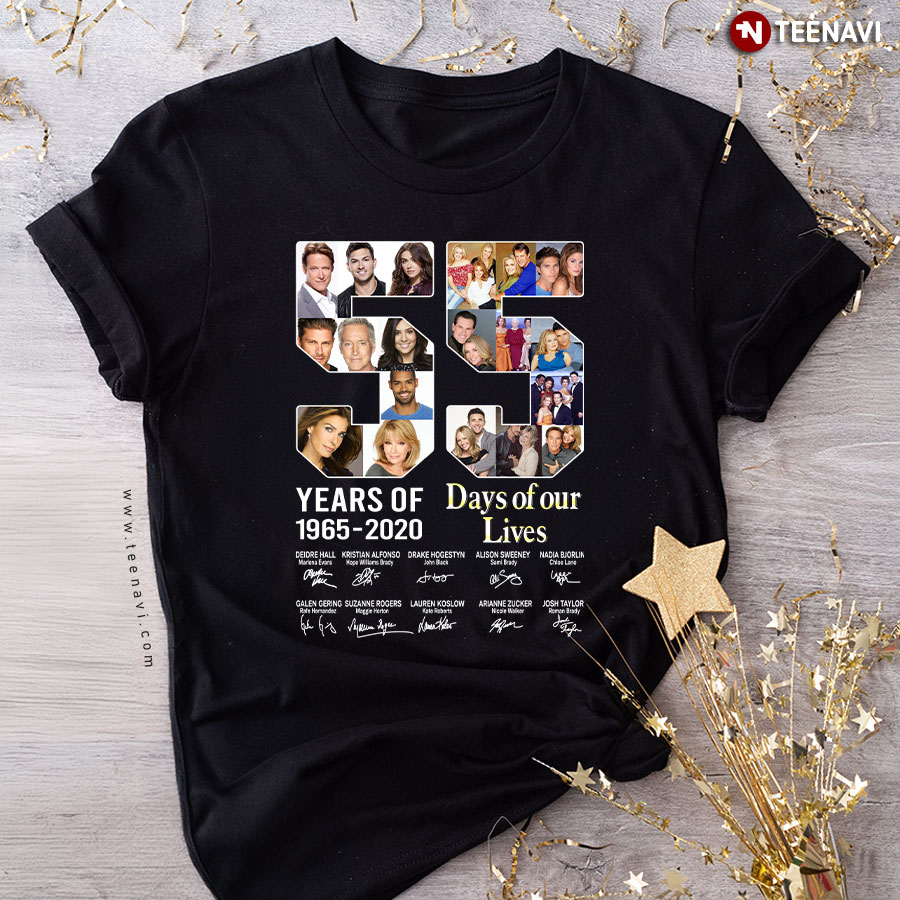 55 Years Of Days of Our Lives 1965-2020 Signatures T-Shirt