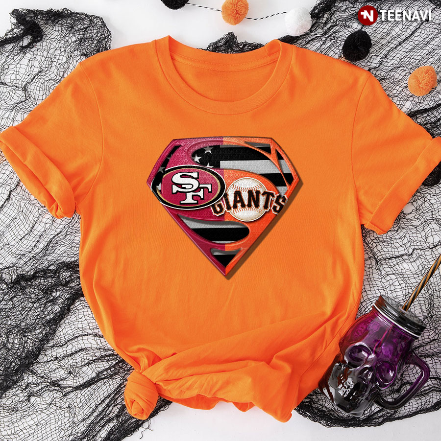 San Francisco 49ers And San Francisco Giants Superman T-Shirt