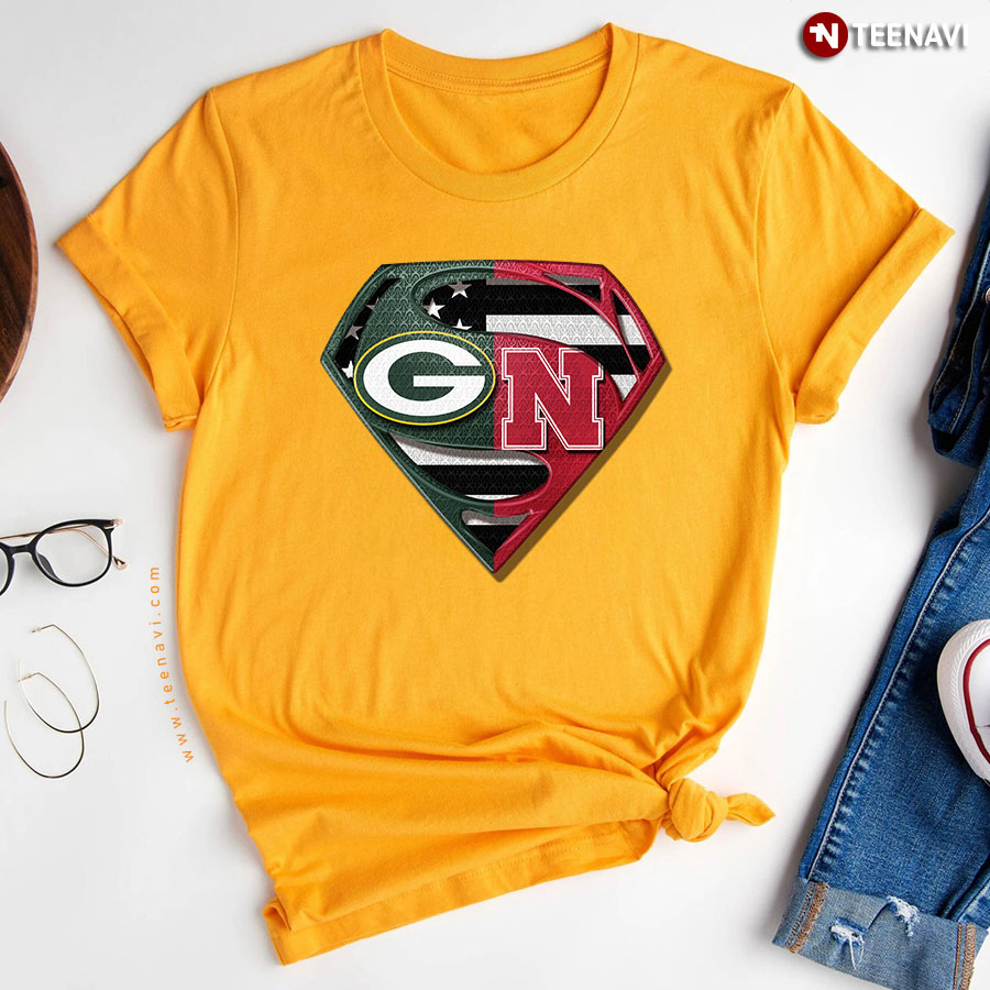 Green Bay Packers And Nebraska Cornhuskers Superman