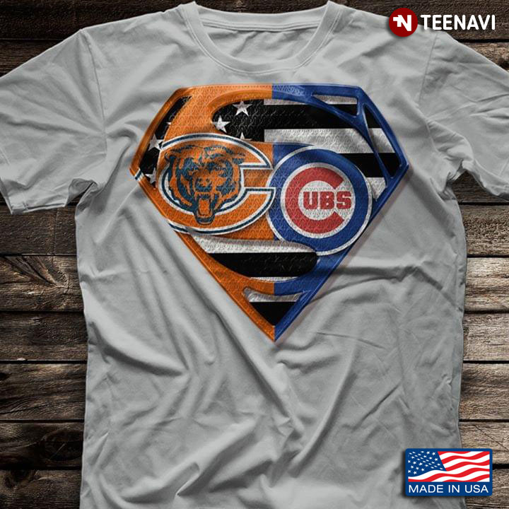 Chicago Cubs And Chicago Bear Superman