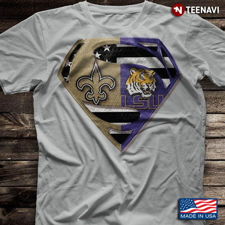 New Orleans Saints And LSU Tigers Superman
