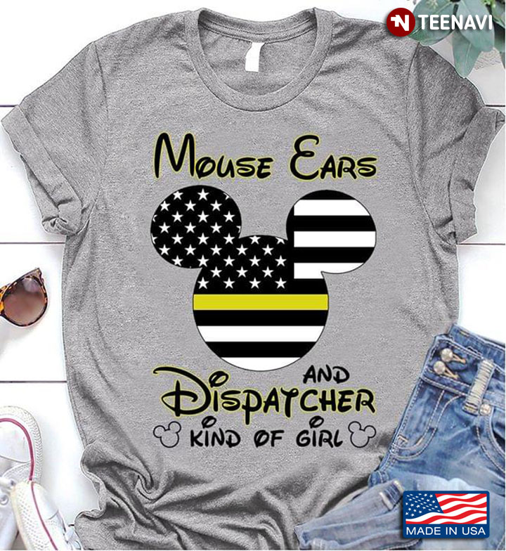 Mickey Mouse Ears And Dispatcher Kind Of Girl Flag