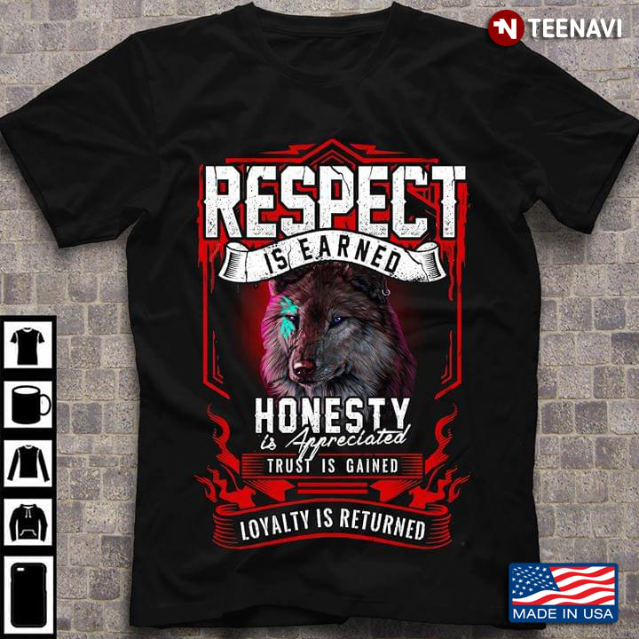 Wolf Respect Is Earned Honesty I Appreciated Trust Is Gained Loyalty Is Returned