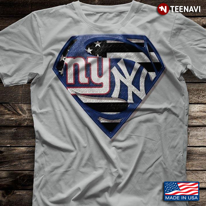 New York Giants And New York Yankees Superman