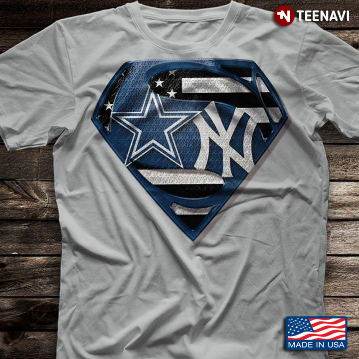 Dallas Cowboys New York New York Yankees Superman Logo Us Flag
