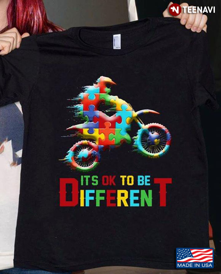 Motocross Autism Awareness It's OK To Be Different