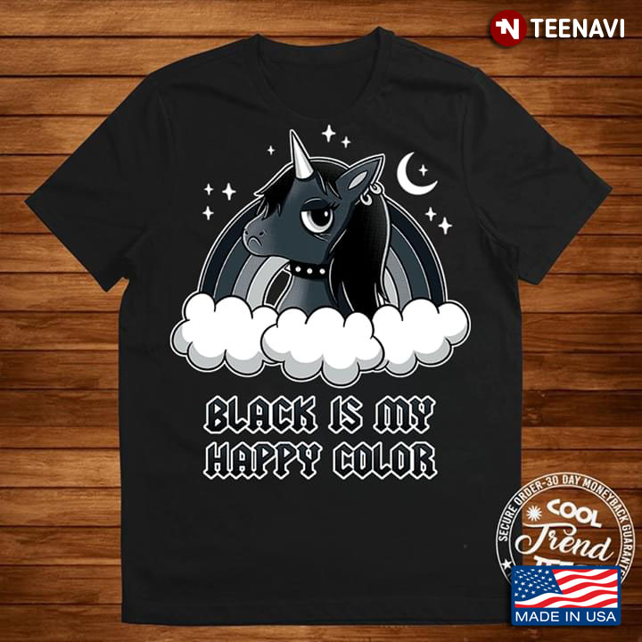 Unicorn Black Is My Happy Color