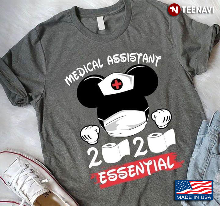 Medical Assistant 2020 Essential Mickey Mouse Face Mask Coronavirus Pandemic