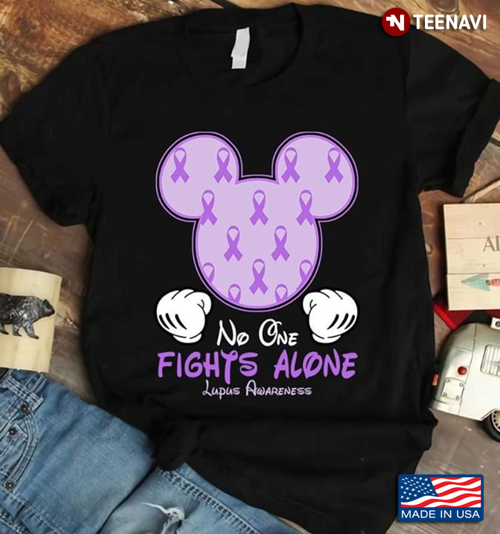 Mickey Mouse No One Fights Alone Lupus Awareness