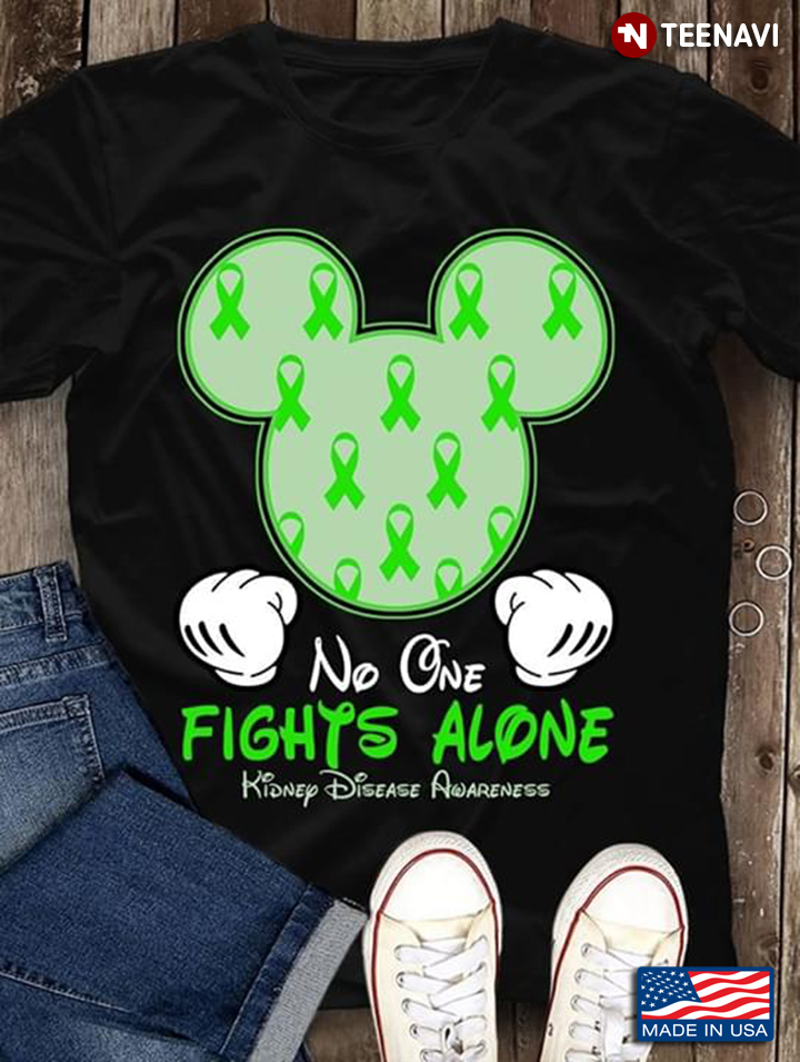 Mickey Mouse No One Fights Alone Kidney Disease Awareness