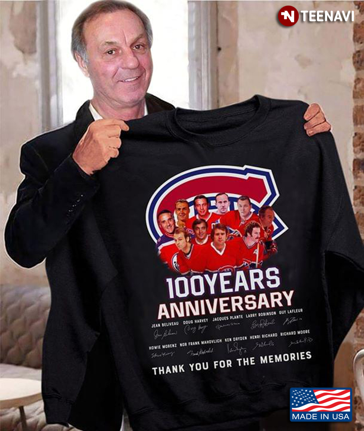 Montreal Canadiens 100 Years Anniversary Thank You For The