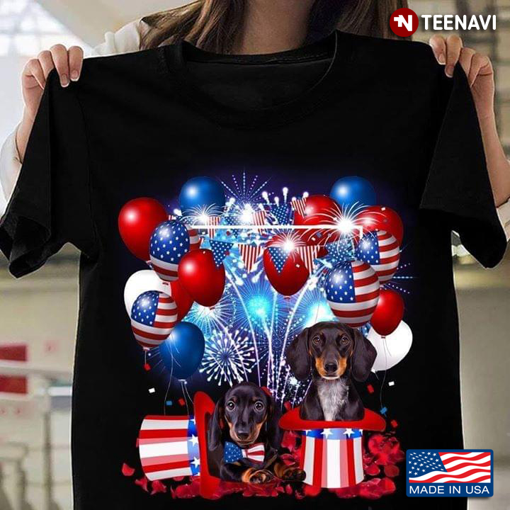 Dachshund Balloon Flag 4th Of July American Independence Day