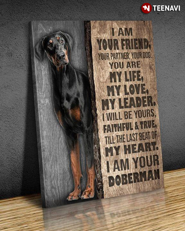 Doberman I Am Your Friend, Your Partner, Your Dog. You Are My Life. My Love. My Leader