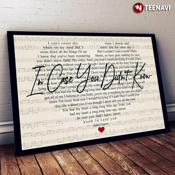 Print Horizontal Painting Hang Wall Decoration Living Room Home Decor Heart In Case You Didnt Know Lyrics Canvas 