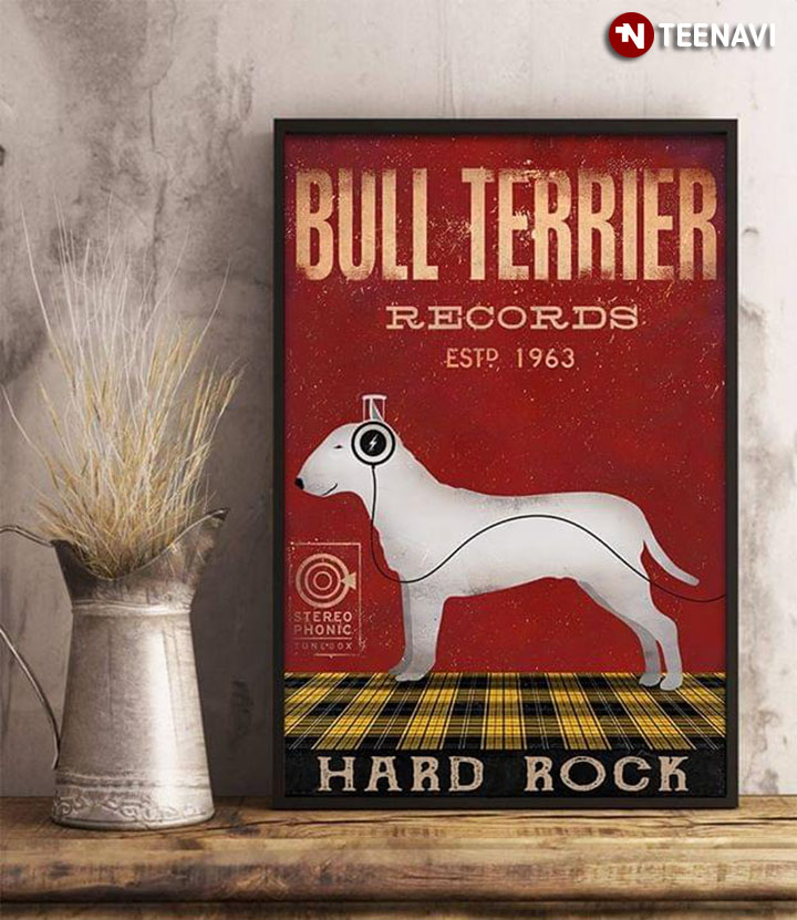 Vintage Bull Terrier Records EST. 1963 Hard Rock