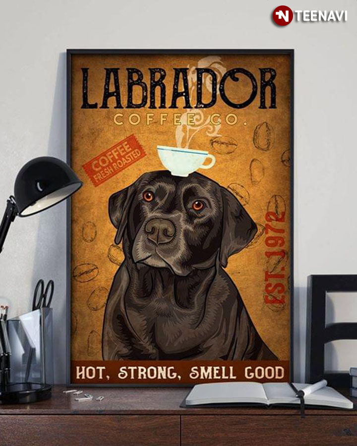 Vintage Labrador Coffee Co. Coffee Fresh Roasted Hot, Strong, Smell Good