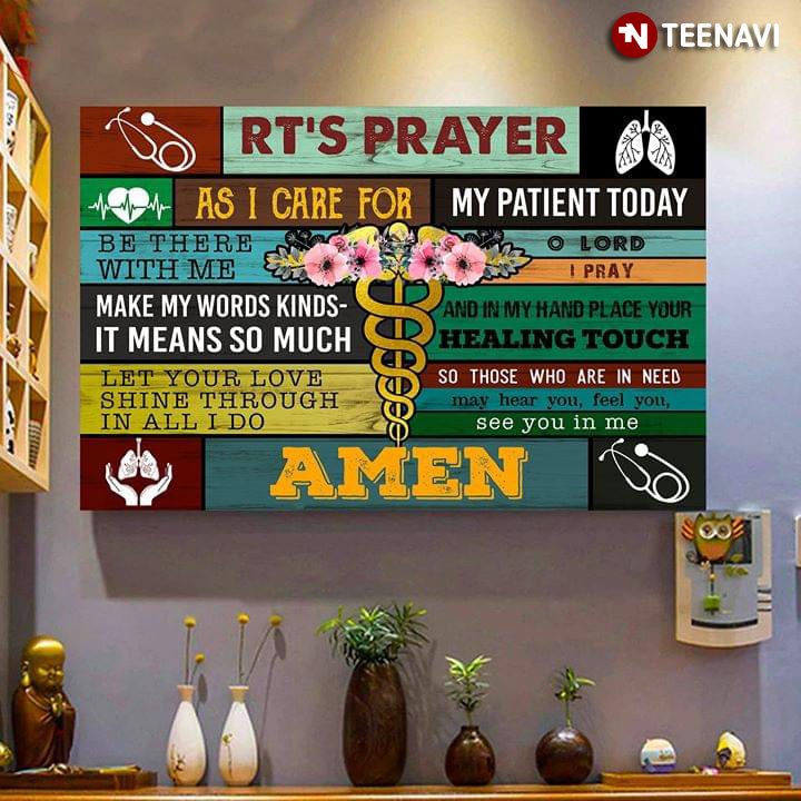 Floral US Army Medical Corps RT's Prayer As I Care For My Patient Today Be There With Me