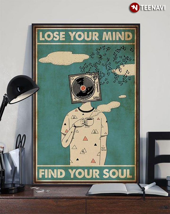Vintage Turntable Lose Your Mind Find Your Soul