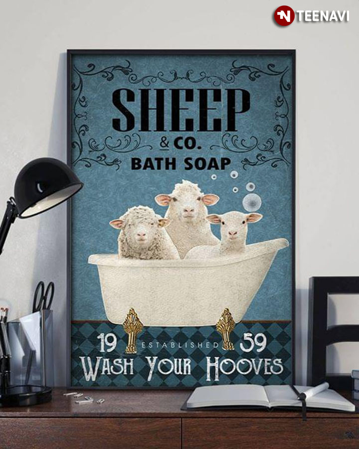 Vintage Sheep & Co. Bath Soap Established 1959 Wash Your Hooves