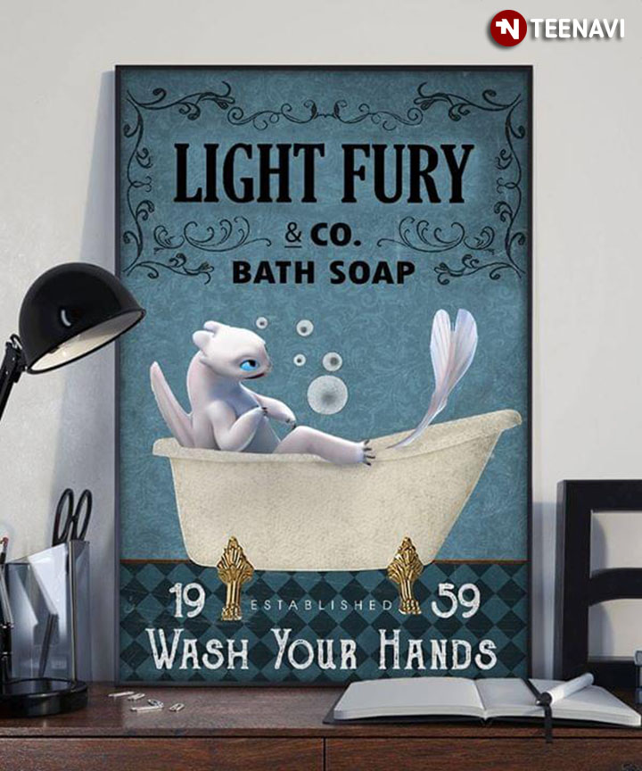 Vintage How To Train Your Dragon Light Fury & Co. Bath Soap Established 1959 Wash Your Hands