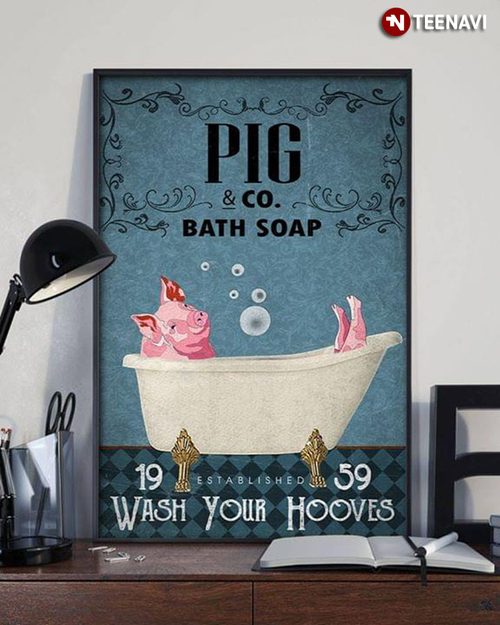 Vintage Pig & Co. Bath Soap Established 1959 Wash Your Hooves