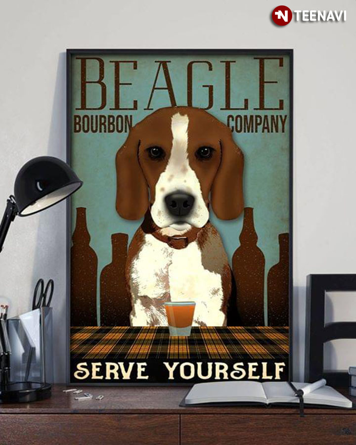 Vintage Beagle Bourbon Company Serve Yourself