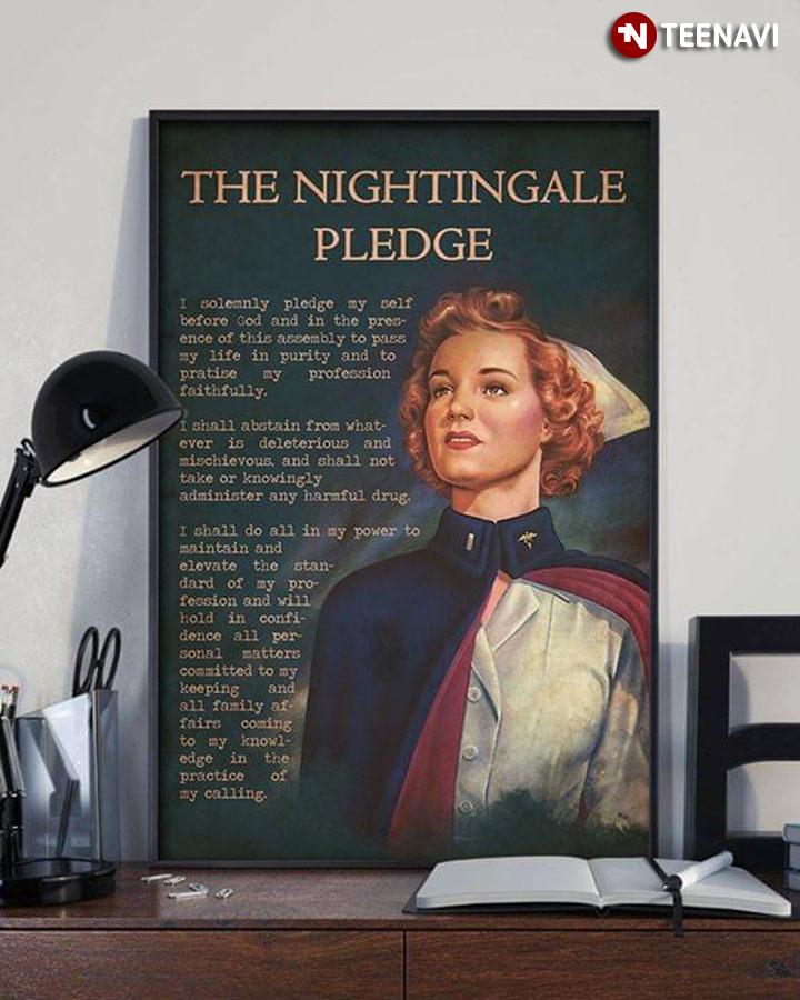 Vintage US Army Medical Corps Nurse The Nightingale Pledge