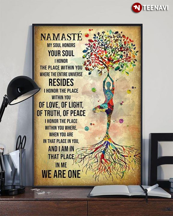 Yoga Tree Namaste My Soul Honors Your Soul I Honor The Place Within You