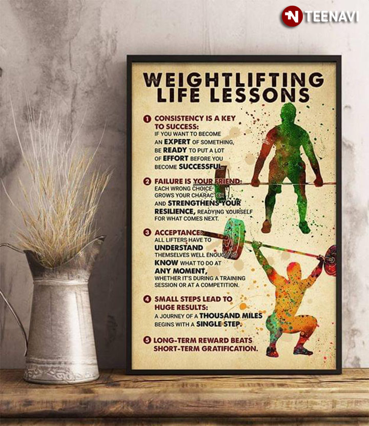Watercolour Splash Weightlifting Life Lessons