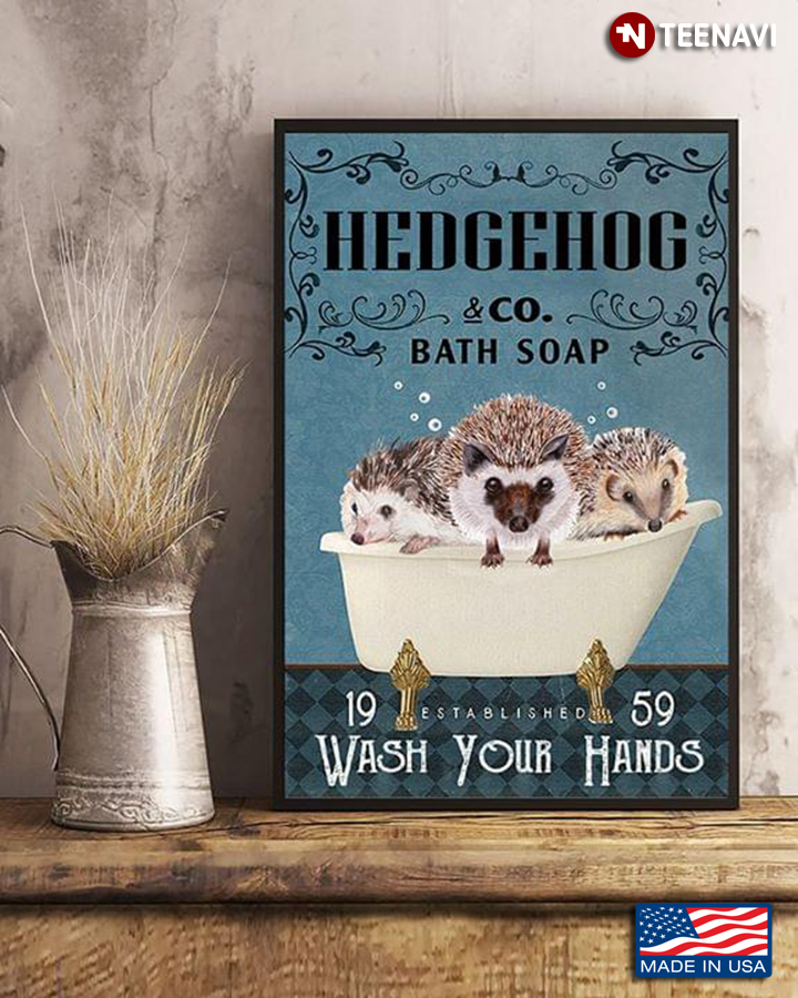 Vintage Hedgehog & Co. Bath Soap Established 1959 Wash Your Hands