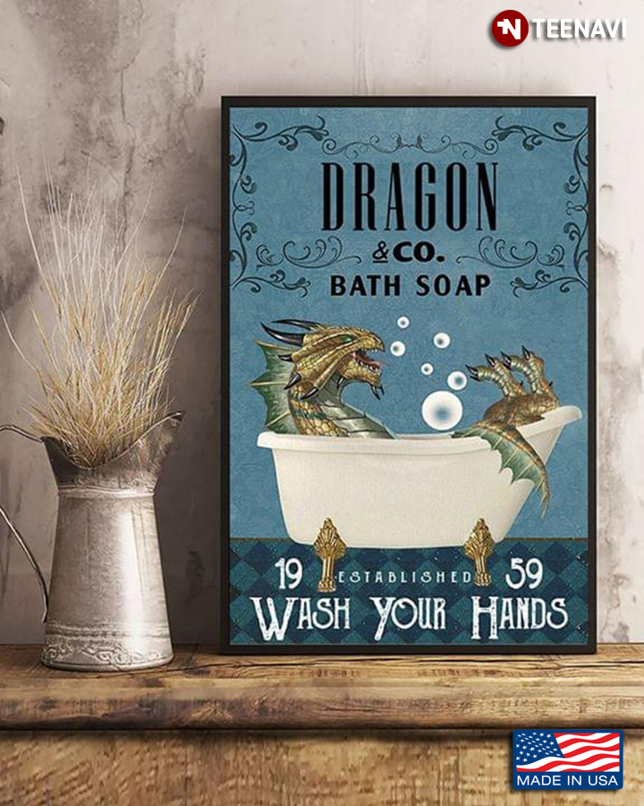 Vintage Dragon & Co. Bath Soap Established 1959 Wash Your Hands