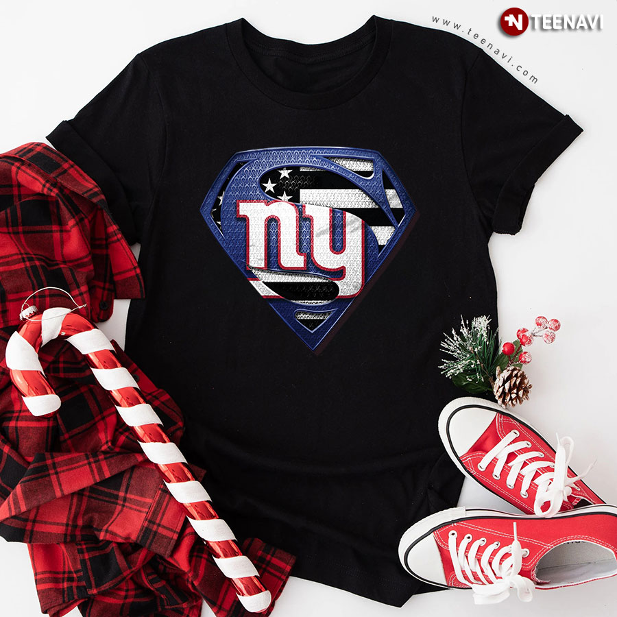 New York Giants Superman American Flag The 4th Of July T-Shirt