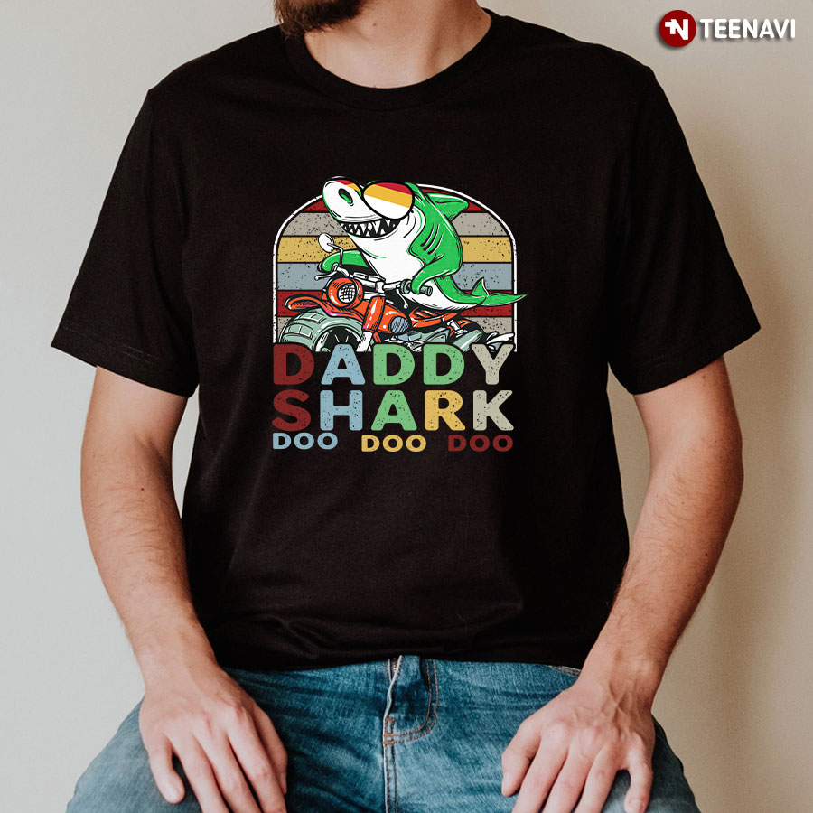 Biker Daddy Shark Doo Doo Doo T-Shirt