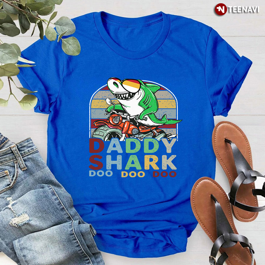Biker Daddy Shark Doo Doo Doo T-Shirt